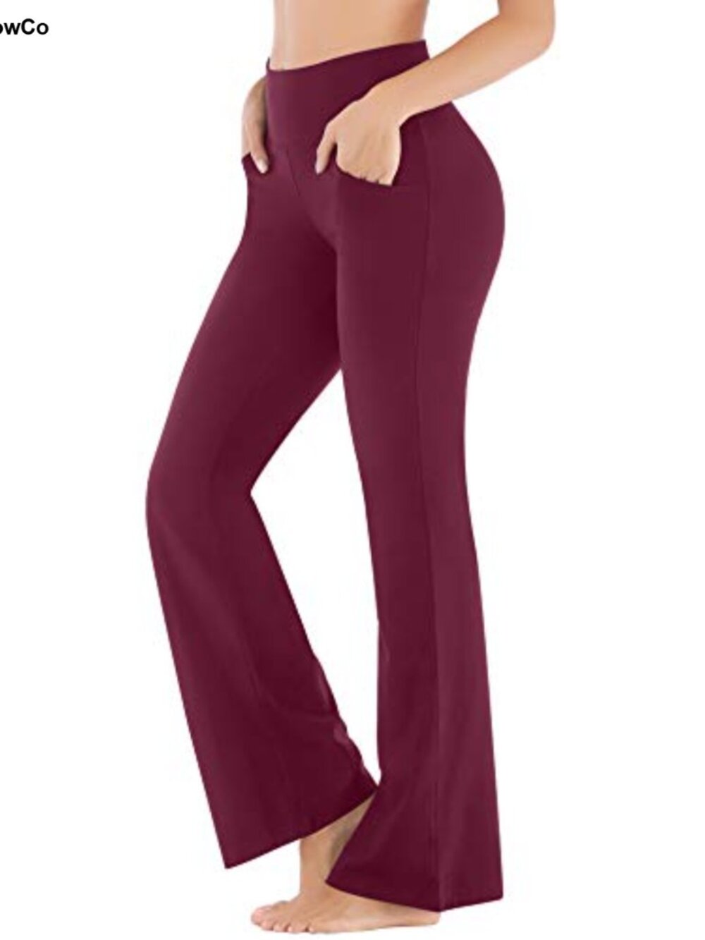 High Waisted Bootcut Yoga Pants Women Flare Leggings with Pockets Stretchy Work